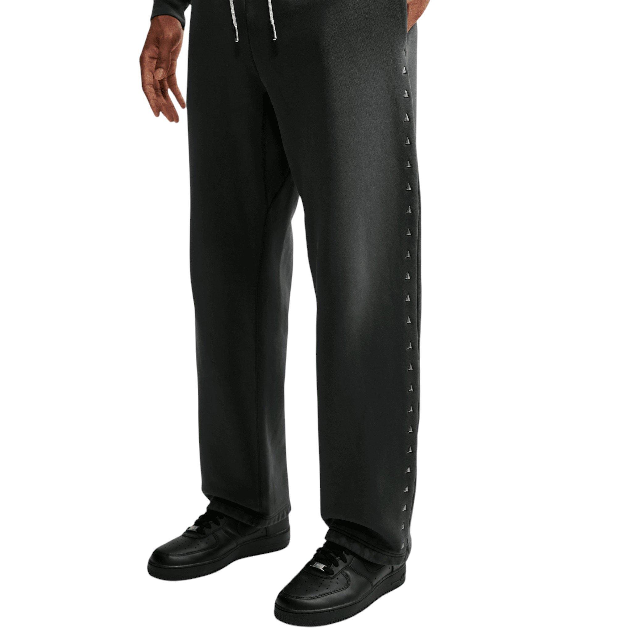 Nike Men's Ja Standard Issue Therma-FIT Fleece Open Hem Basketball Pants - Black Spruce/Ice Silver - SPRUCE/SILVER